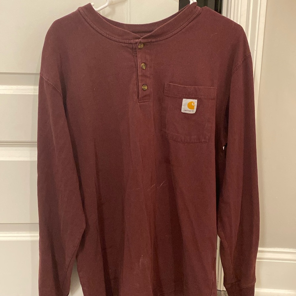 Maroon Carhartt Long-Sleeve